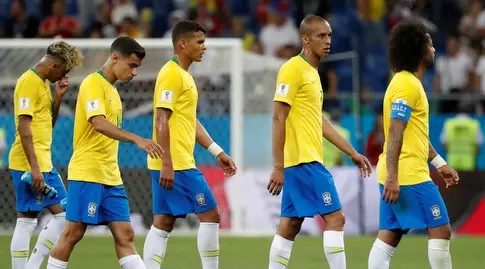 שחקני ברזיל מאוכזבים (רויטרס)