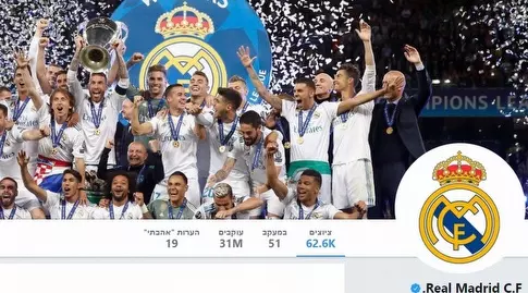 הטוויטר של ריאל מדריד (צילום מסך)