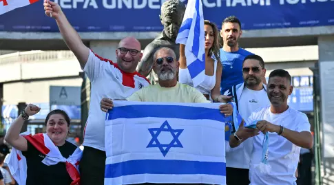 אוהדי נבחרת ישראל וגאורגיה (ראובן שוורץ)