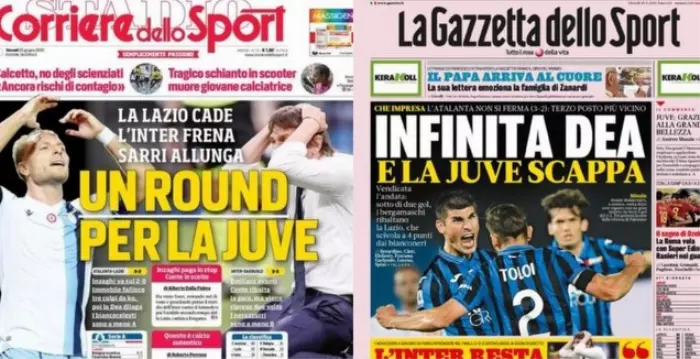 שערי העיתונים באיטליה (צילום מסך)