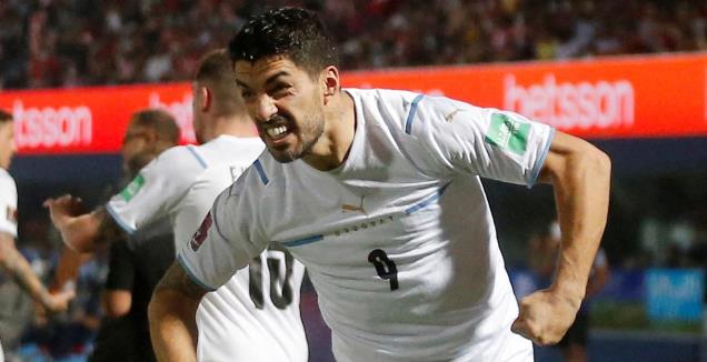 Luis Suarez Celebrates (Reuters)