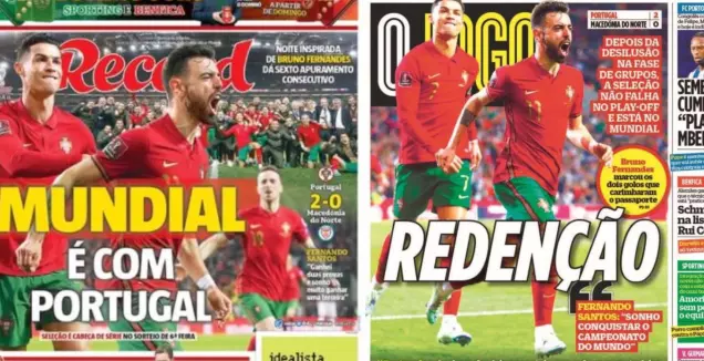 כותרות העיתונים בפורטוגל (צילום מסך)
