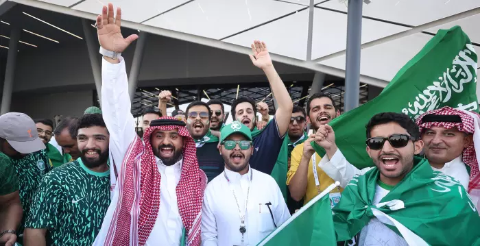 אוהדי נבחרת ערב הסעודית בקטאר (רדאד ג'בארה)