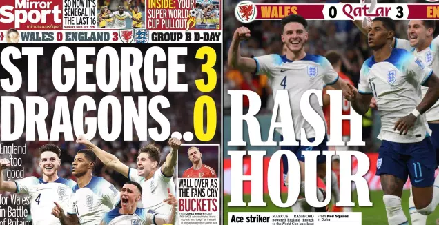 כותרות העיתונים באנגליה (צילום מסך)