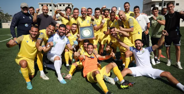 מכבי הרצליה חוגגת עלייה לליגה הלאומית (רדאד ג'בארה)