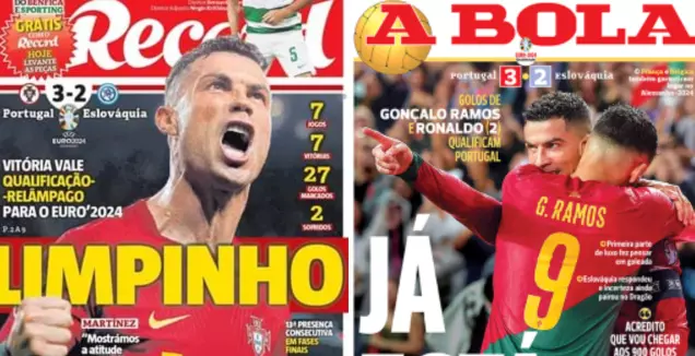 הכותרות בפורטוגל (צילום מסך)