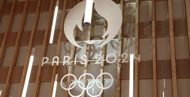 סמל המשחקים האולימפיים בפאריס 2024 (רויטרס)